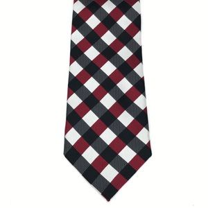 DONALD TRUMP Tie  Plaid Black Red White Necktie